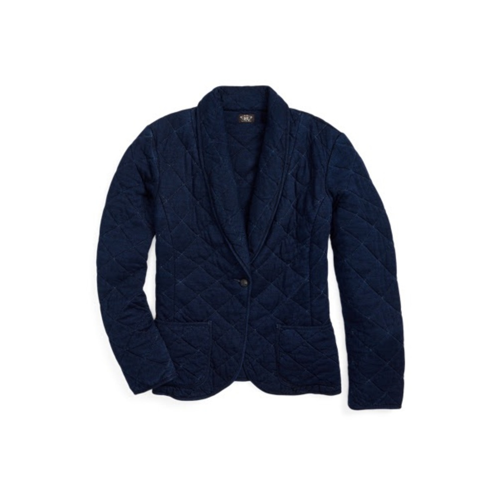 NWT Ralph Lauren Quilted Indigo Jersey Jacket